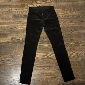 J Brand.  Size 28.  Black velvet jeans/pants.
